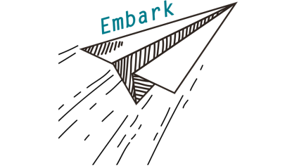 Embark logo (a paper airplane)