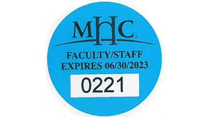 Photo of a faculty/staff parking decal