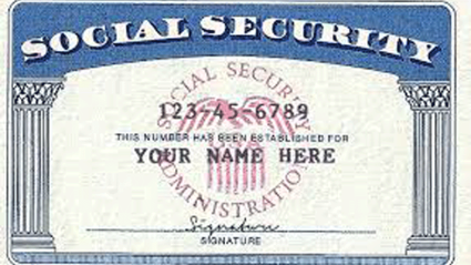 Photo of a social security card